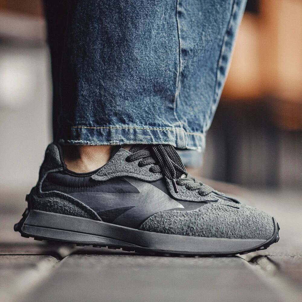 Maden Spring Vintage Thick-soled Patchwork Black Sneakers Casual Breathable Jogging Low-top Lace-up Sporty Summer Shoes ddmysaturn