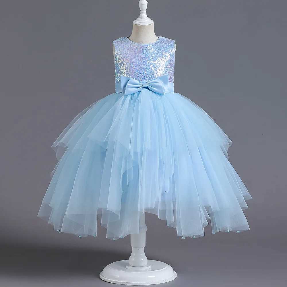 2025 Lilac Girl Party Dresses For Children Girl Dresses Performance Junior Dress Wedding Evening Prom Holiday Skirt Costume Z250904