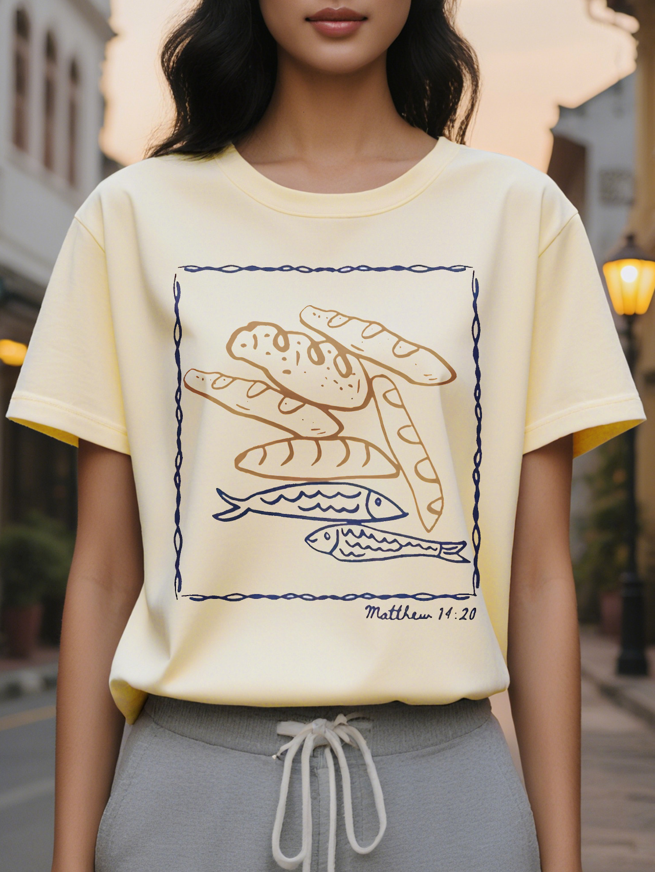 Large XL Christianity Bible Study Catholicism Interesting Foods Inspiring Meals Fashion Casual Short Sleeve T-Shirts with Plus Size