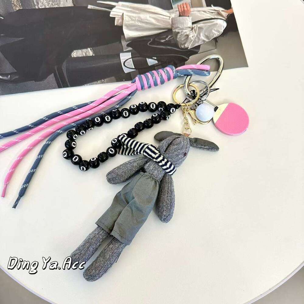 DHEssentials 2024 Rabbit Keychain, Alloy Car Charm, Cute Animal Bag Pendan