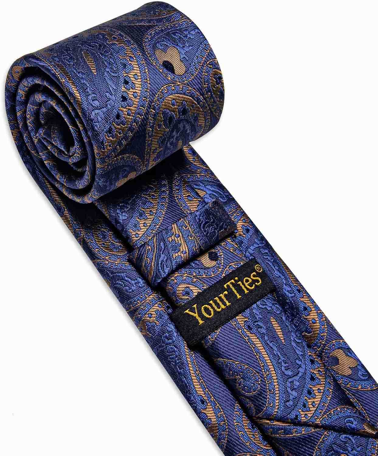 Tie and Pocket Square Cufflinks with Lapel Pin Sets for Men 5PC Wedding PartyW250904