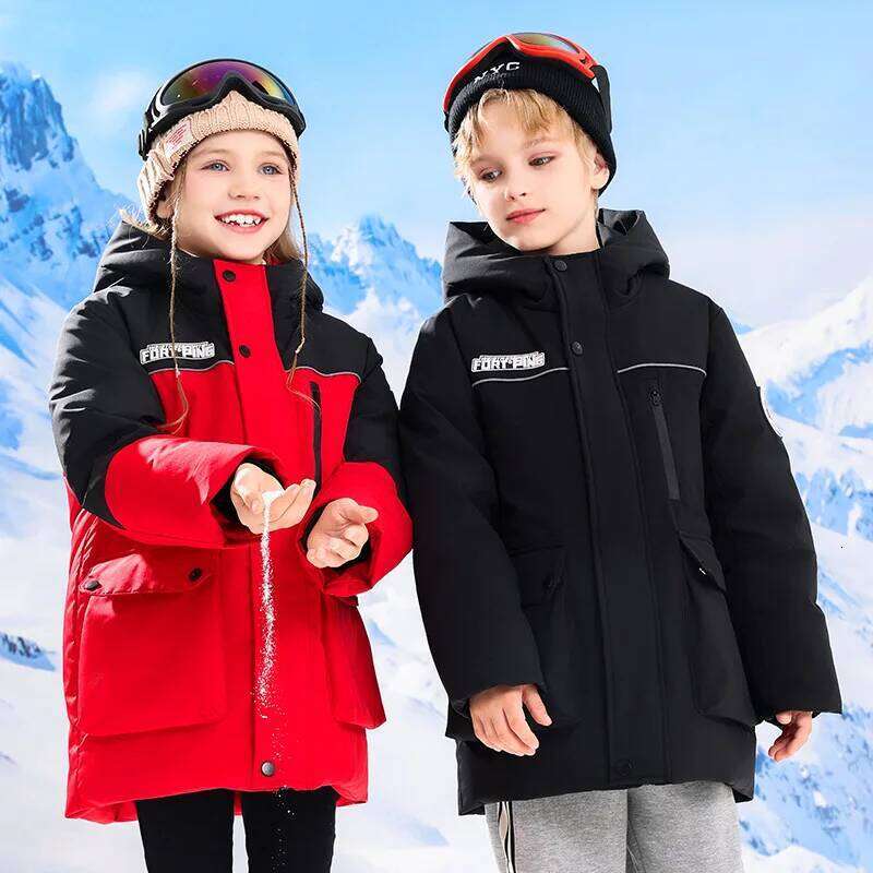 OLEKID -30 Degree Winter Children Waterproof Thick Warm Teenage Girl Down Jacket 5-14 Years Kids Parka Outwear Coat