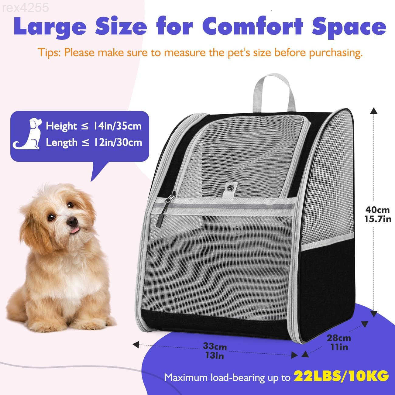 Cat Carrier Backpack Pet Carrier Backpack for Kitties Small Dogs Puppies Breathable Cat Bag Carrier Small Dog Travel Backpack Carrier for Kitten Puppy