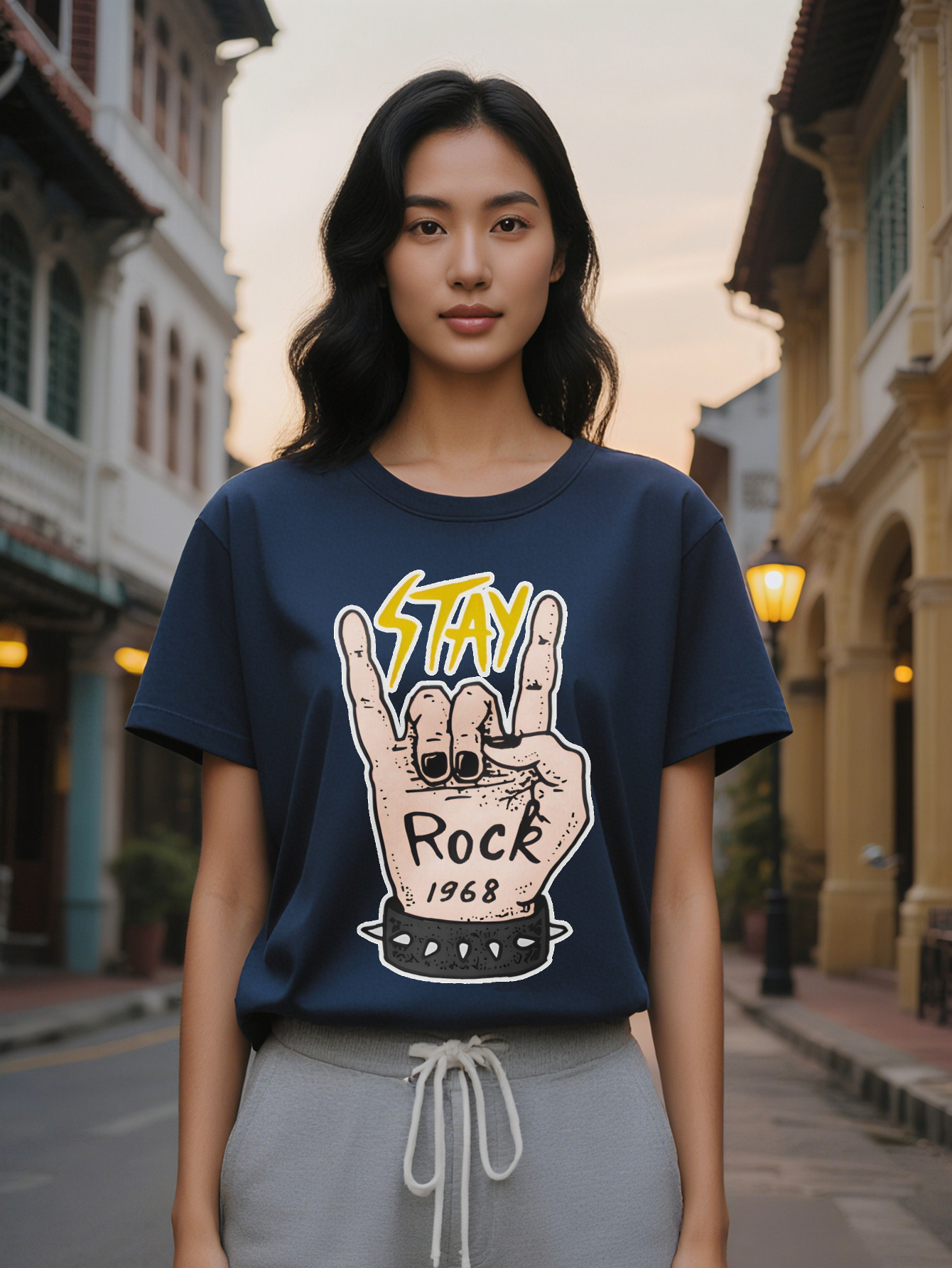 Lady Vintage Inspired Graphic Tee Y K Anime Horror Dark Humor Print Casual Short Sleeve T-Shirt for Summer Pure