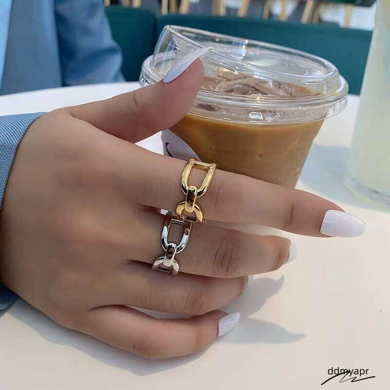 Geometric Gold Stainless Steel - Adjustable Open Cuff Minimalist Finger Ring For Women Ddmyday & Men (Trendy 2025 Spring Collection) Ddmyday