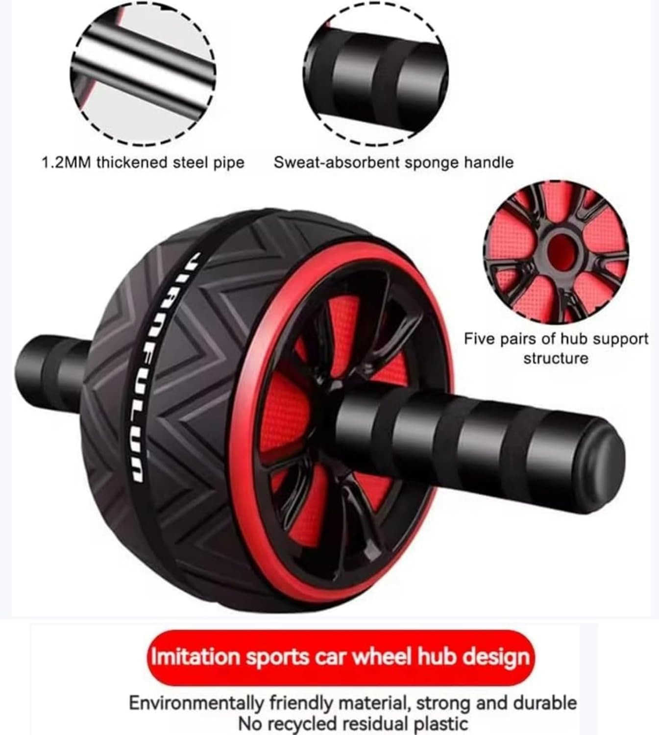 Ab Roller Wheel and Knee Mat Abs Workout Equipment for Abdominal Core Strength Training Home Gym Fitness Exercise Wheels for Women Men Abdominal Wheel