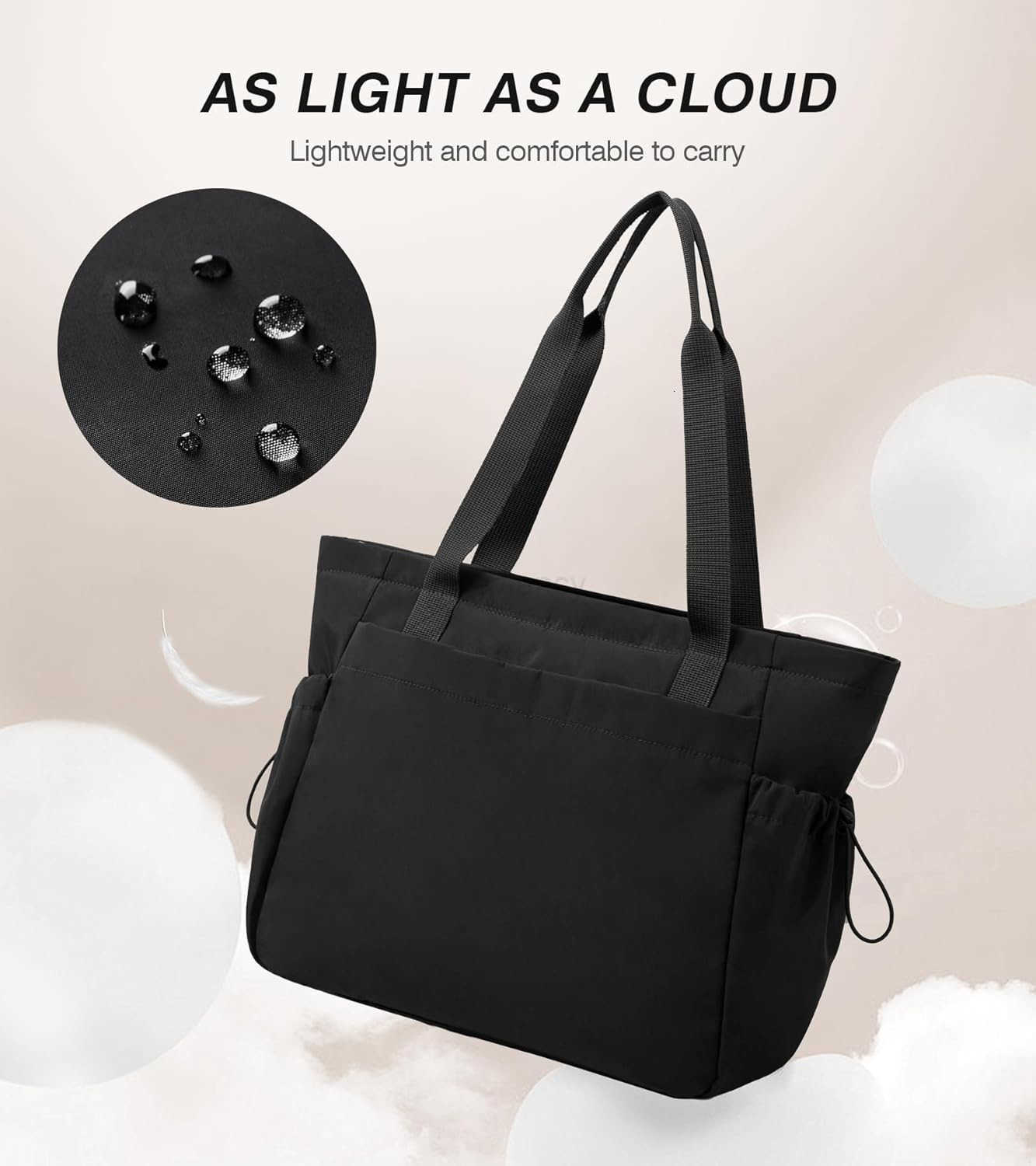 Tote Bag for Women Lightweight Travel Tote Handbags Work Tote Bags with Zipper for Gym Travel WorkW250904