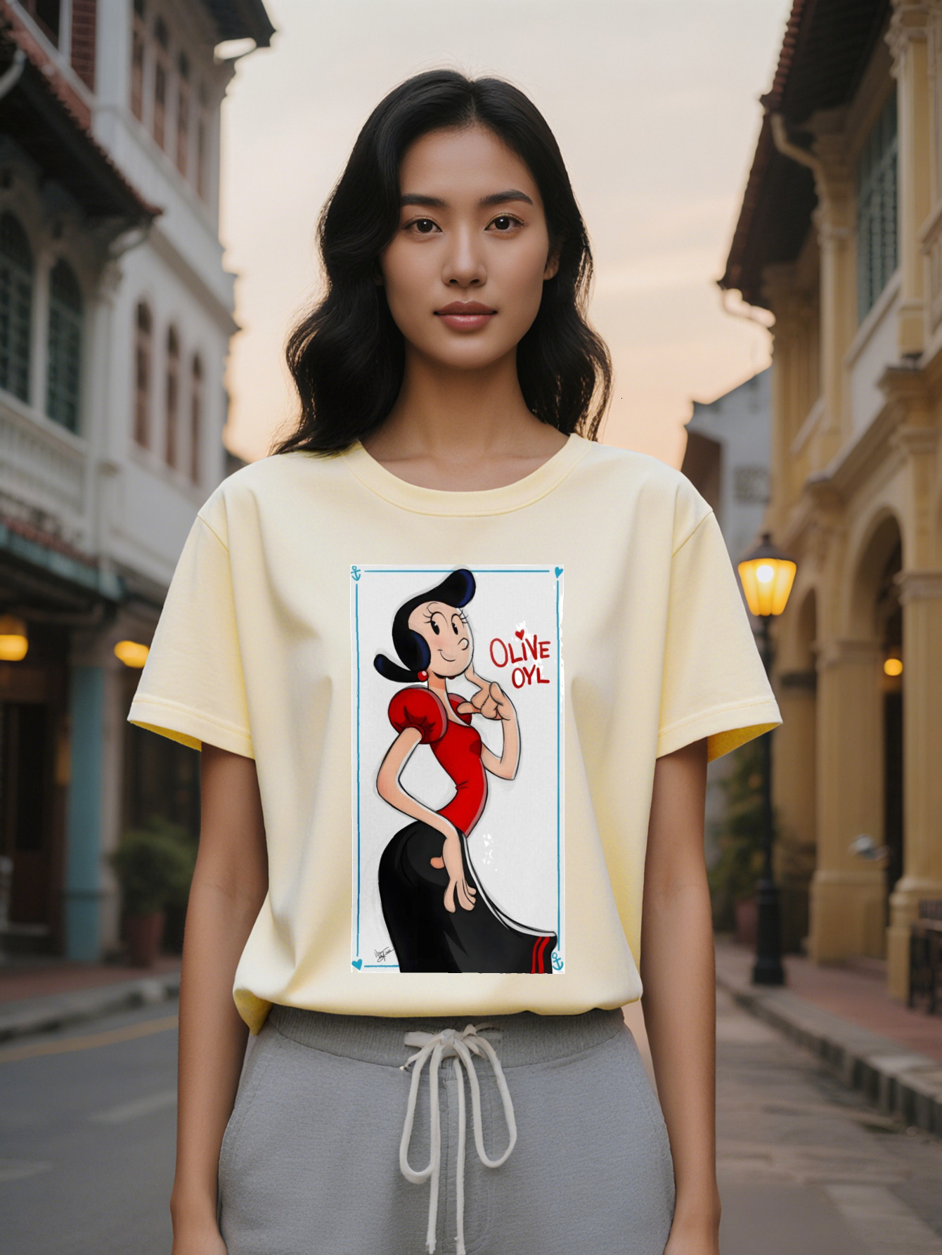 Large XL Casual Round Neck T-Shirt Print Design Top A Gift For Lady Plus Size 1fa61