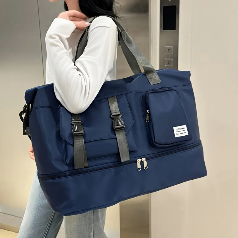 Large capacity multifunctional travel fitness bag multi compartment suitable for travel gym and daily use 250903