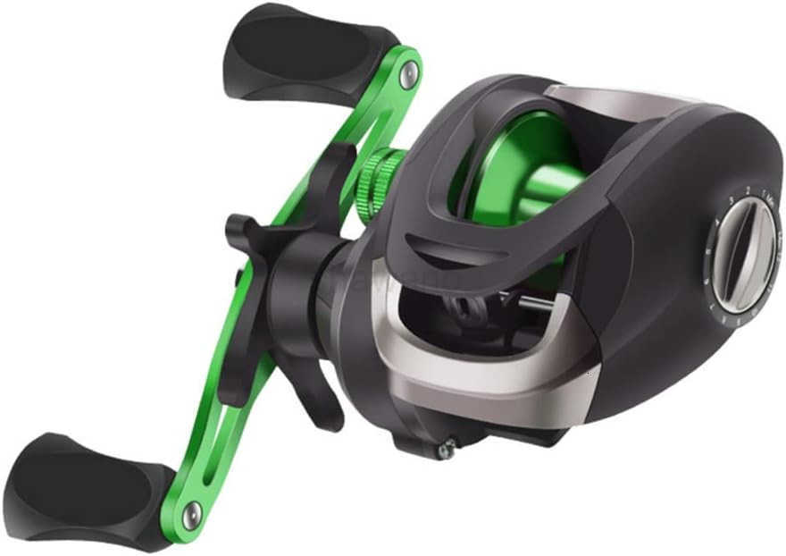 Fishing Baitcasting Reel 721 Gear Ratios Max Drag 10kg LongCasting 12 Levels Magnetic Adjustment HD Green Right Hand W250904