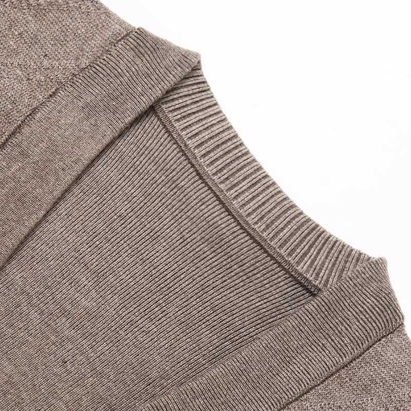 Mens Thickened Casual Sweater Tank Top Autumn and Winter Warm Mens Cardigan Tank TopXJ250904