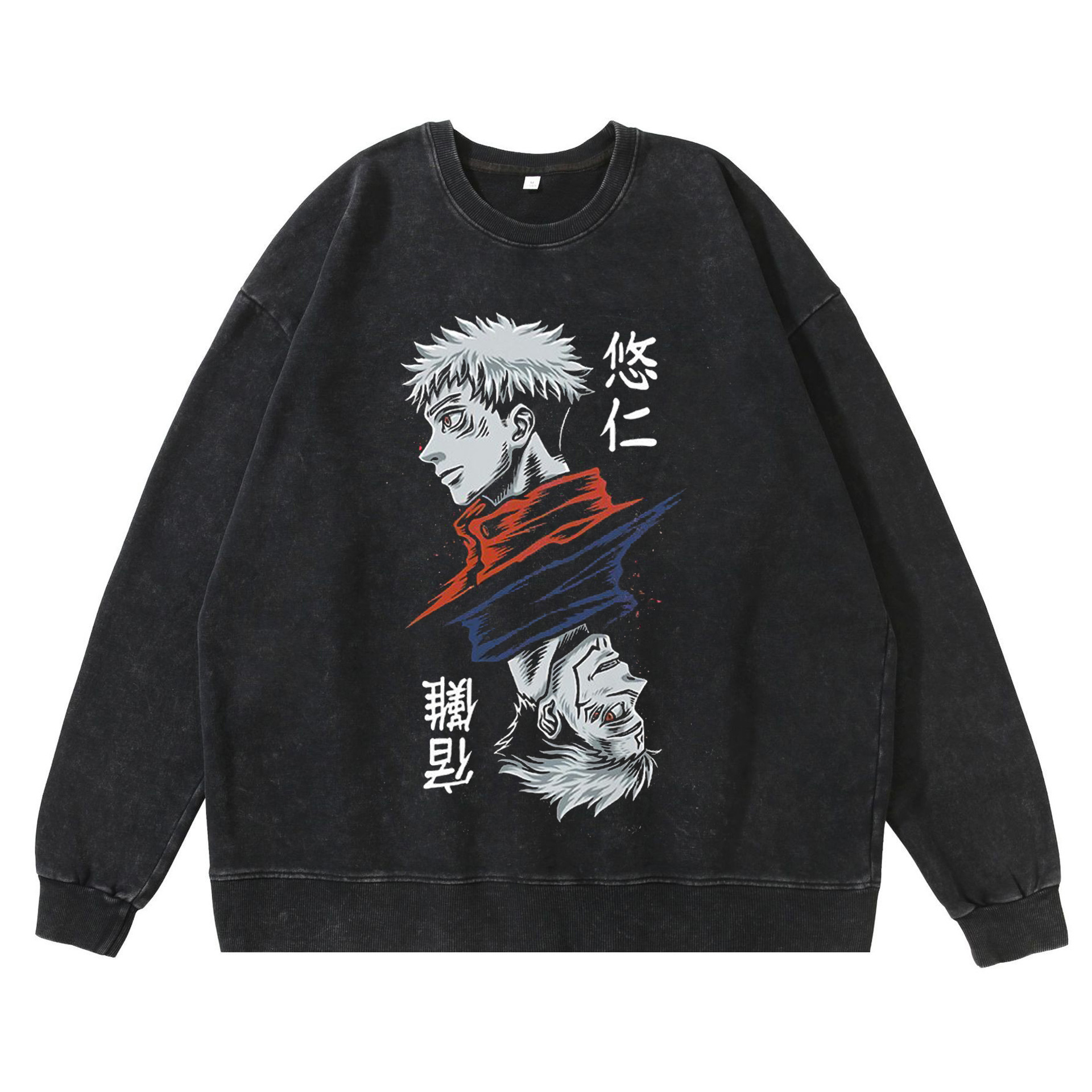 360g Heavyweight Washed Vintage Hoodie Street Hip-Hop Anime Gojo Satoru Jujutsu Kaisen Cotton Autumn Hoodie - TT8207