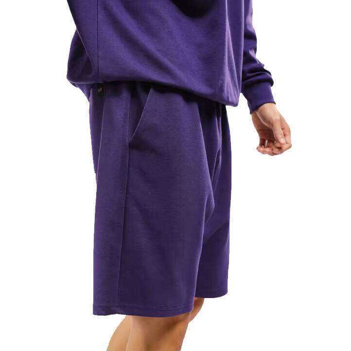 Men's High-Quality Cotton Blend Sweatshirt Shorts Regular Lightweight Breathable Casual with Pockets Drawstring Knitted Loose Fit