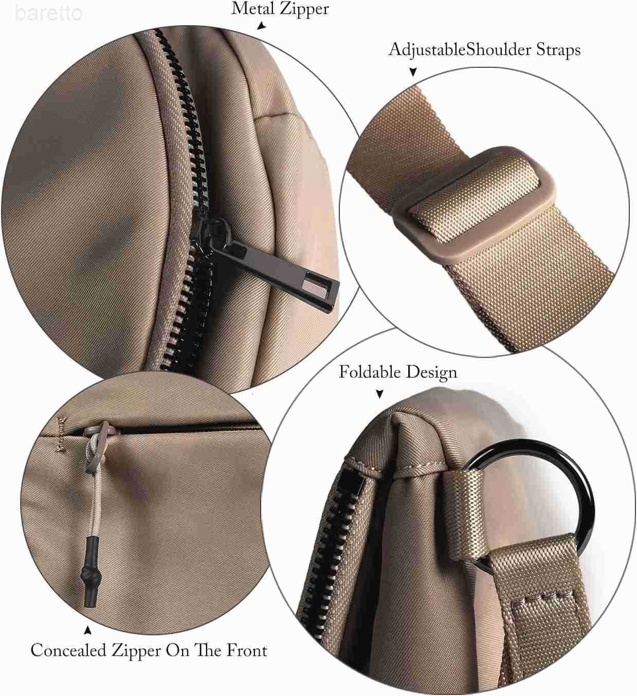 Crescent Bag for Women and Men Fashion Medium Nylon Folding Crescent Moon Bag Single Shoulder Bag with Adjustable Strap M250903