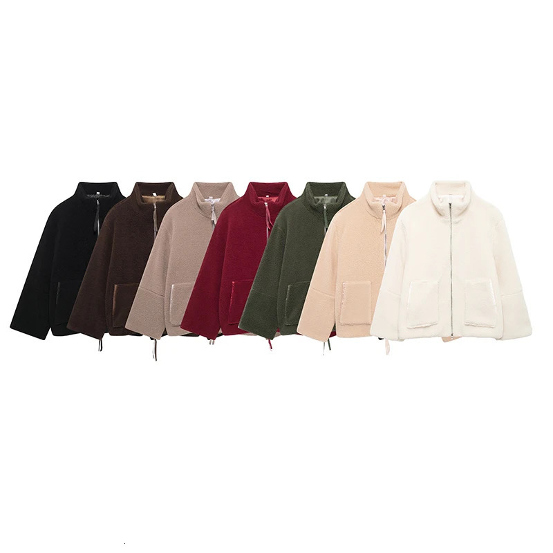 SIYANG Women Autumn Fashion Loose Teddy Coat Female Pockets Zipper Warm Faux Lamb Jacket Ladies Casual Outerwear 250903