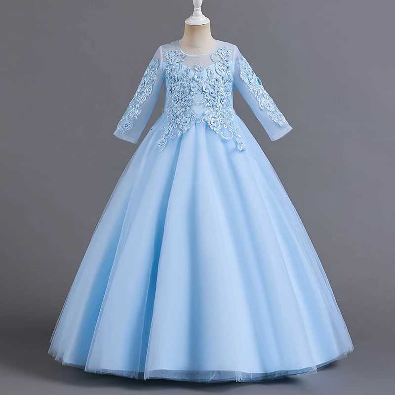 100% Cotton Linen Cotton Linen Cotton Linen Cotton New Slim Short Sleeve Fashion Girls Dress 3-12 Years Old Fluffy White Wedding Sweet Princess Dress 