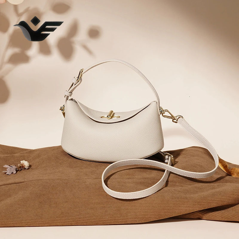 Feiyan Free Shipping New Designer Bag Luxury Shopping Bag Lightweight Casual Single Shoulder Bag Genuine Leather Fashion Simple Women's Crossbody