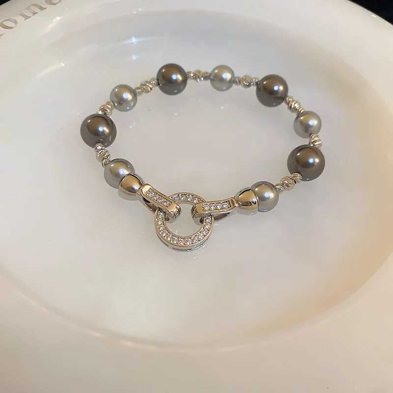 European and Fashion Jewelry Accessories Pearl Crystal Charm Bracelet for Women 2024 New Stainless Steel Cuff Bracelet Y250904