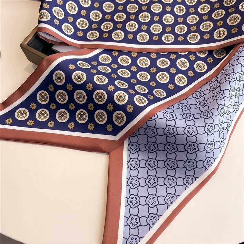 Designer Fashion Print Hair Ribbon Scarf Wen Neck Tie Bag Scarfs Satin Silk Skinny scarves Ladies Foard Floral Bands 2025New G250904