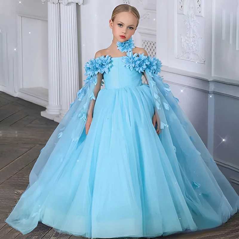Luxury Floor Length Elegant Flower Bridesmaid Dresses For Girls Wedding Formal Evening Prom Gown Birthday Party Princess Dresses Z250904