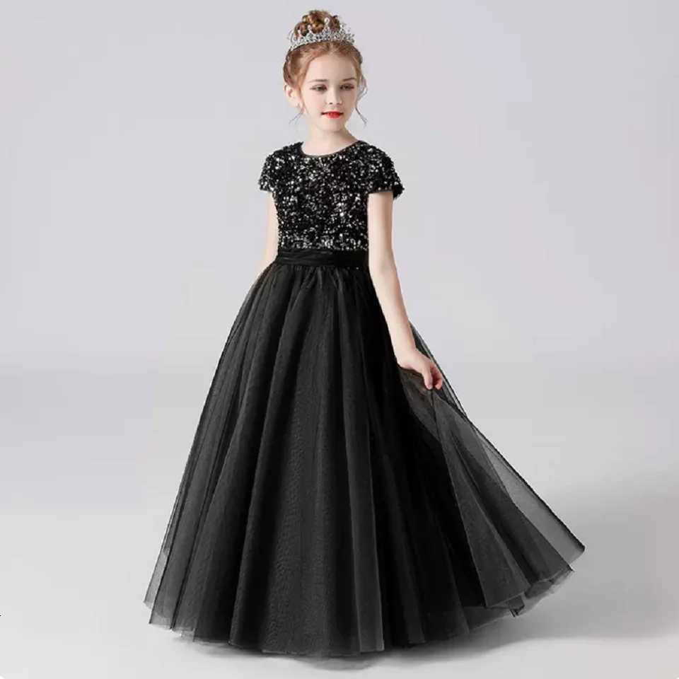 Dideyttawl Customized Sequin Flower Girl Dress For Wedding Party Tulle Puffy Skirt Girl Birthday Pageant Gown Junior Bridesmaid Z250904