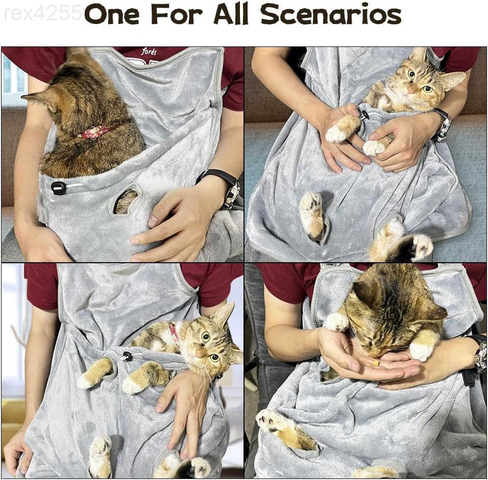 Pet Adjustable Cat Apron Carrier with Holes Pet Carrier Sleeping Bag Pet Carrier Sling Cat Carrier Bag Cat Carrier Pouch for Small Sized AnimalsW25090
