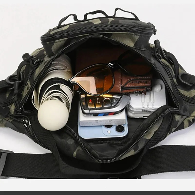 Rilibegan Men Waist Bag Tractial Molte Pouch Belt Waist Bags Multifuctional Outdoor Waist Bags Men Tactical Waist Pack Bags 250903