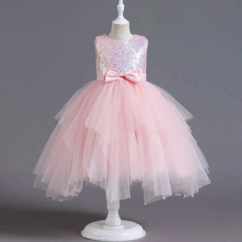 2025 Lilac Girl Party Dresses For Children Girl Dresses Performance Junior Dress Wedding Evening Prom Holiday Skirt Costume Z250904