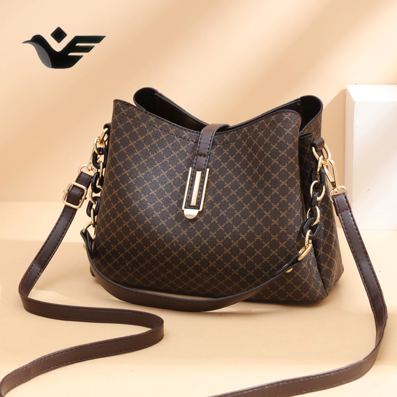 Feiyan Free Shipping New Designer Bag Luxury Shopping Bag Retro Pattern Women's Single Shoulder Handbag Fashionable Large Capacity Bucket Bag