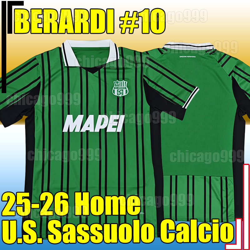 25-26 U.S. Sassuolo Calcio soccer jerseys BERARDI LAURIENTE MULATTIERI PIERINI MORO THORSTVEDT BOLOCA VOLPATO LIPANI DOIG ROMAGNA Men kids kit sets socks Football
