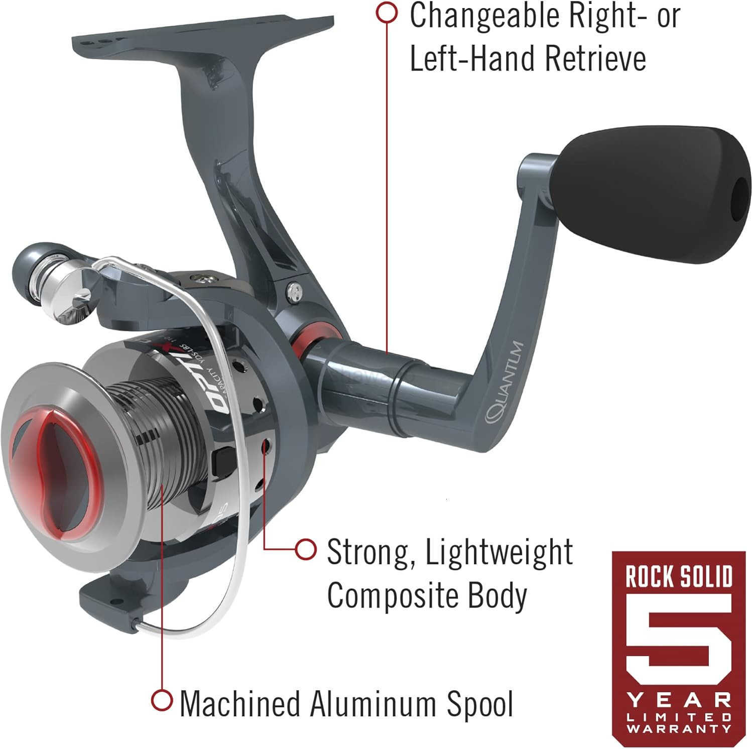 Spinning Fishing Reel 4 Bearings 3 Clutch AntiReverse with Smooth PreciselyAligned Gears Clam Packaging W250904