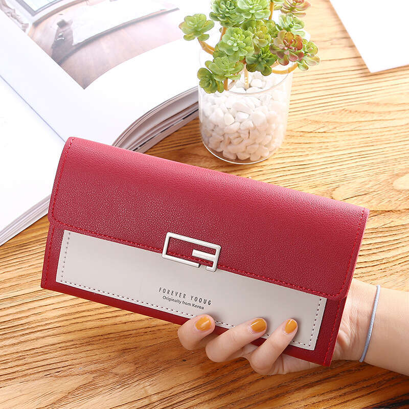 2024 New Korean Style Women's Female Clutch Long 70% off Wallet with Buckle Multiple Card Slots Coin Purse