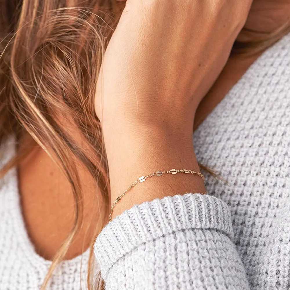 Adjustable Gold Color Stainl Steel Chain Bracelets for Women Wholesale Stainl Steel Jewelry Women BraceletsXJ250904