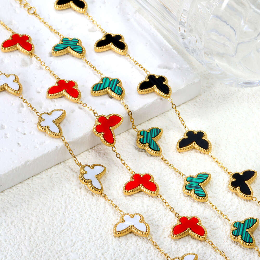 Bestselling Light Style Hand Jewelry Ins Fashionable Elegant Simple Versatile Butterfly Element Stainless Steel Bracelet for Women