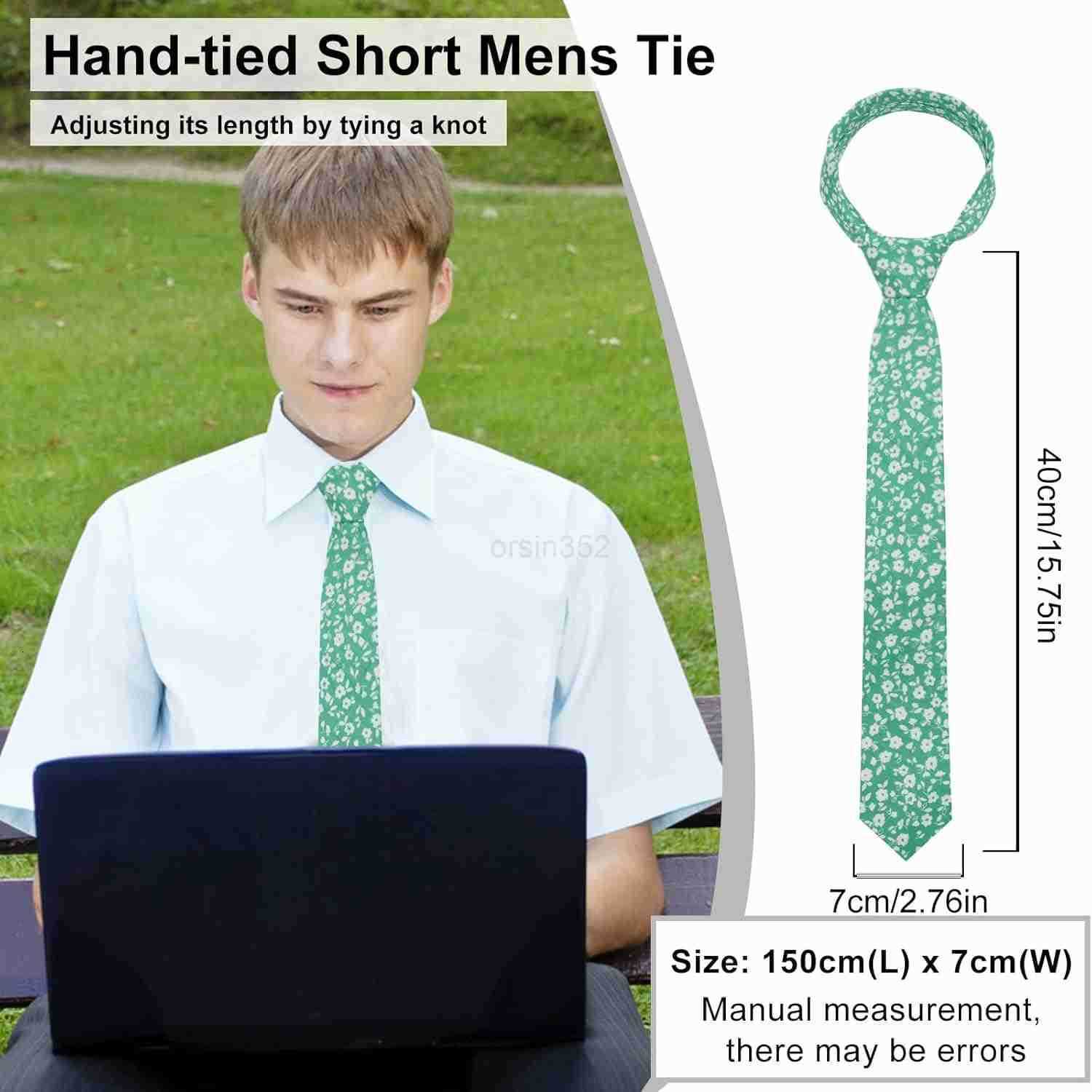 Mens Ties SageDusty BluePink Floral Ties for Men 276 Cotton Flower Necktie for WeddingGroomsmenPartyW250904