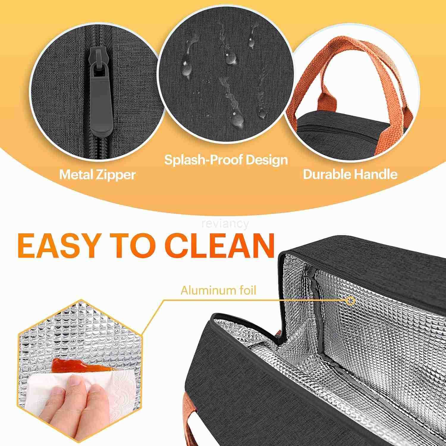 Lunch Bag for Women Men Adult Insulated Lunch Box Small Leakproof Cooler Food Lunch Containers Reusable High Capacity Lunch Tote Bags for Work Travel 