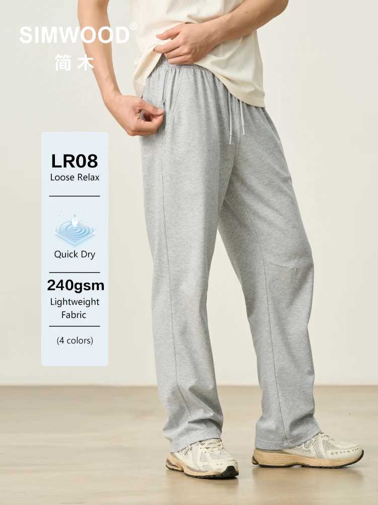 SIMWOOD 2025 Summer New Loose Relax Lightweight 240gsm Quick Dry Sweatpants Thin Workout JoggerXJ250904