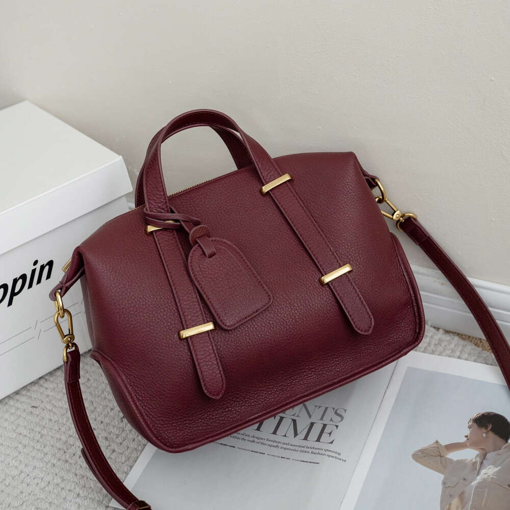 DHEssentials 2024 Pillow Bag, Genuine Leather Tote, Zippered Crossbody Shoulder Purse