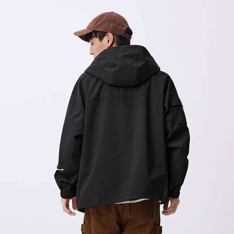 Semir Three-Proof Jacket Men Autumn Outdoor Color Block Hooded Windbreaker Large Pocket Workwear Trendy Coat