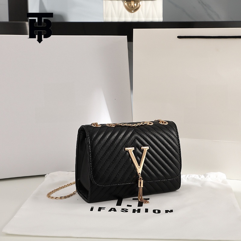 TB BHULAMTE Designer Fashion Women's Bag 2025 New Striped Floral Single-shoulder Bag V-shaped Fringed Luxury Crossbody Bag