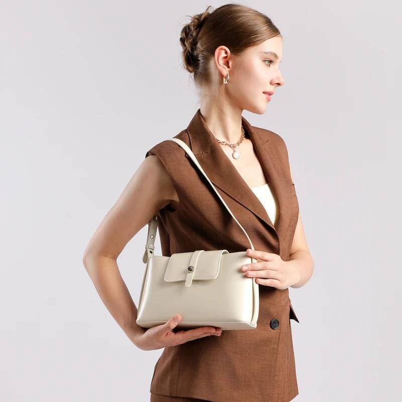 New Women's Designer Split Leather Women Shoulder Bag High Quality Cowhide Crossbody Bags French Vintage Handbag