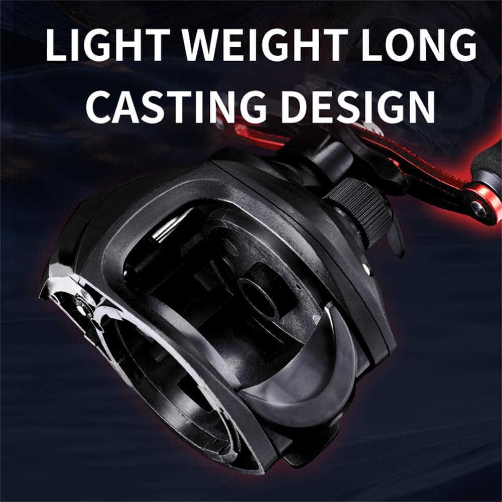 Baitcasting Fishing Reel Lightweight Aluminum Spool Fishing Reel 176Lbs Max Drag Magnetic Braking System 631 HighSpeed Gear Ratio Saltwater Freshwat W