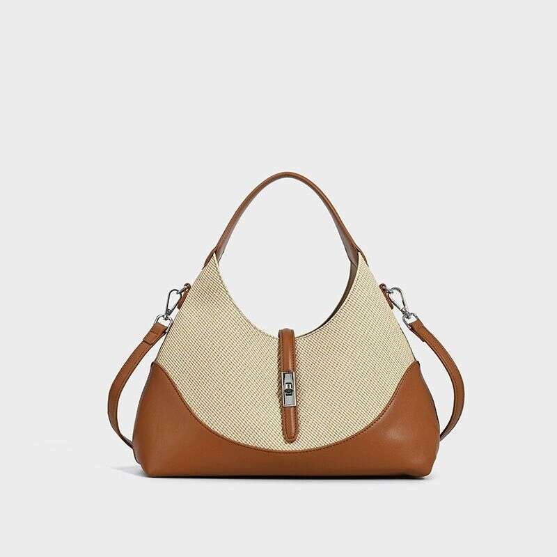 Women's Bags High Grade Contrast Color Niche Design For Women New Dumpling Genuine Leather Commuter Handbag Shoulder Messenger Bag