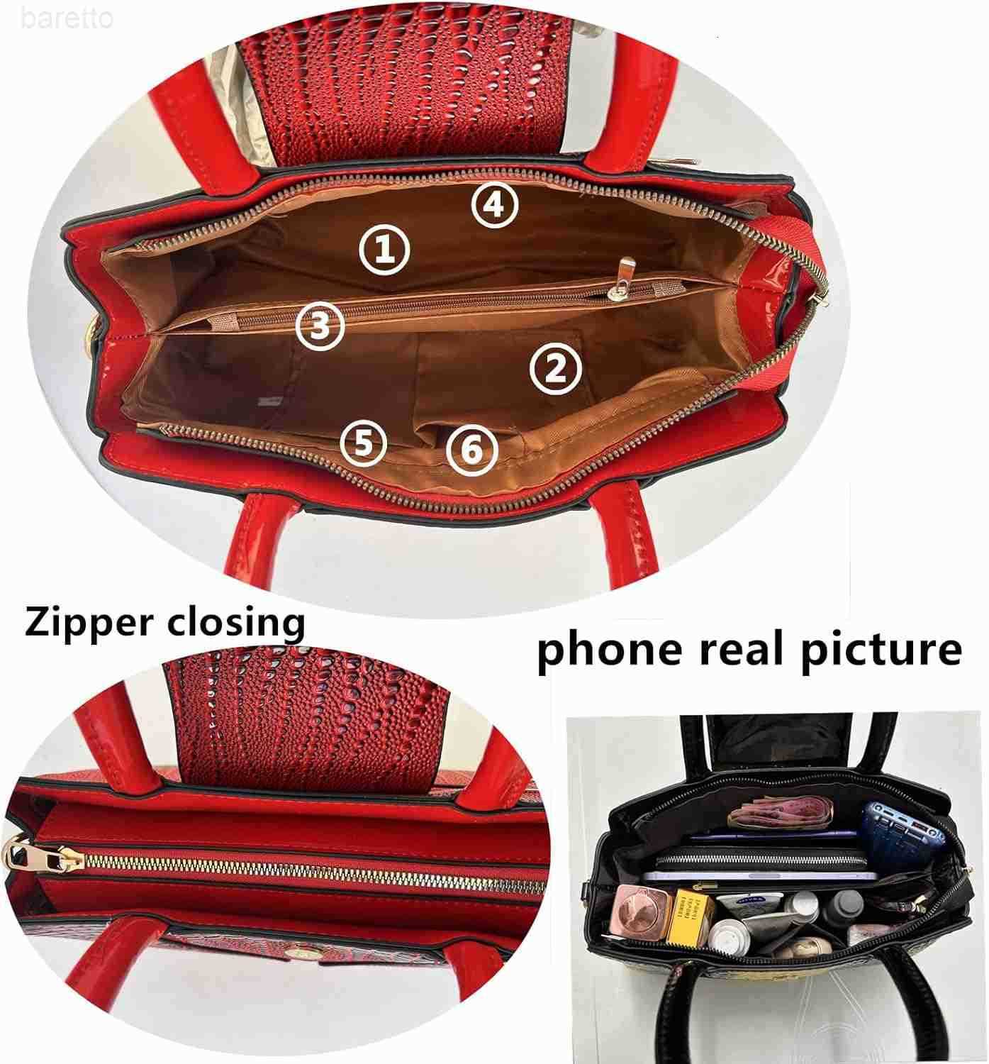 Top handle Satchel bags Shoulder Crossbody Purse Retro Crocodile Hobo Handbag Cluth Purse for Women M250904