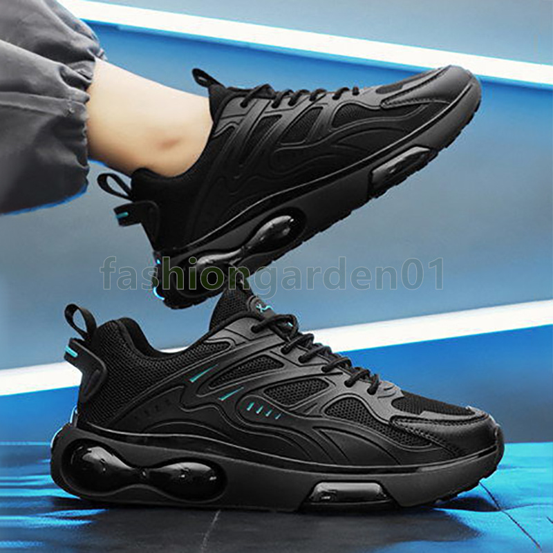 Designer Mens Shoes Black Mesh Breathable Sneakers Spring Autumn Casual Comfort Thick Soles Shock-Absorbing Trainers Size 39-44