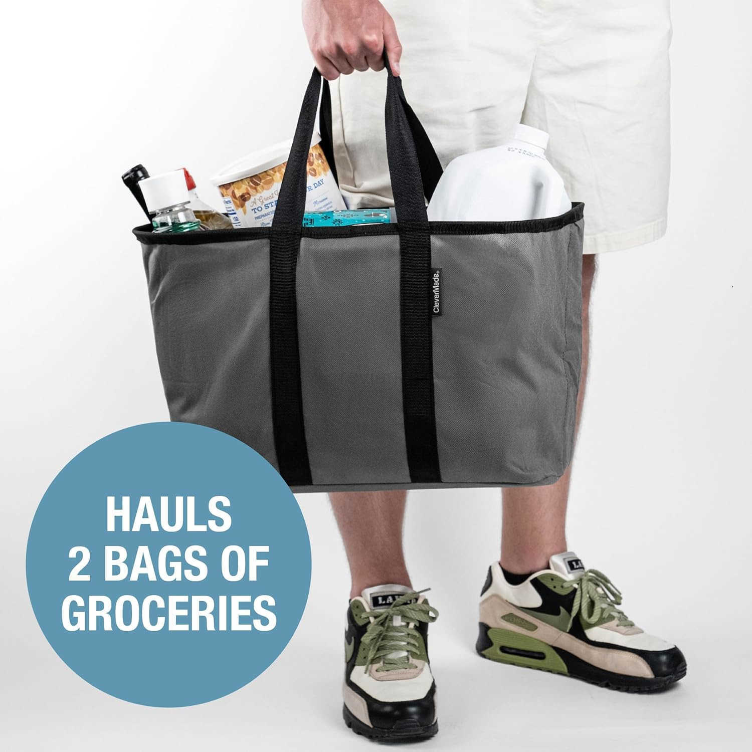 Tote Collapsible Storage Shopping Organizer Heavy Duty Utility Bag HomeW250904