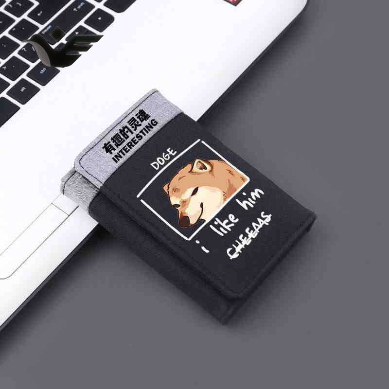 Feiyan Free Shipping New Designer Bag Luxury Shopping Bag Wallet Men Canvas Vertical Fashion Trend Student Youth Game Cartoon Anime Peripheral Card Ho