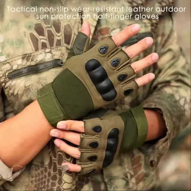 Mens Half Finger Tactical Gloves for Outdoor Sports Shooting Hunting Airsoft Motorcyc Cycling Military Sty ProtectionXJ250904