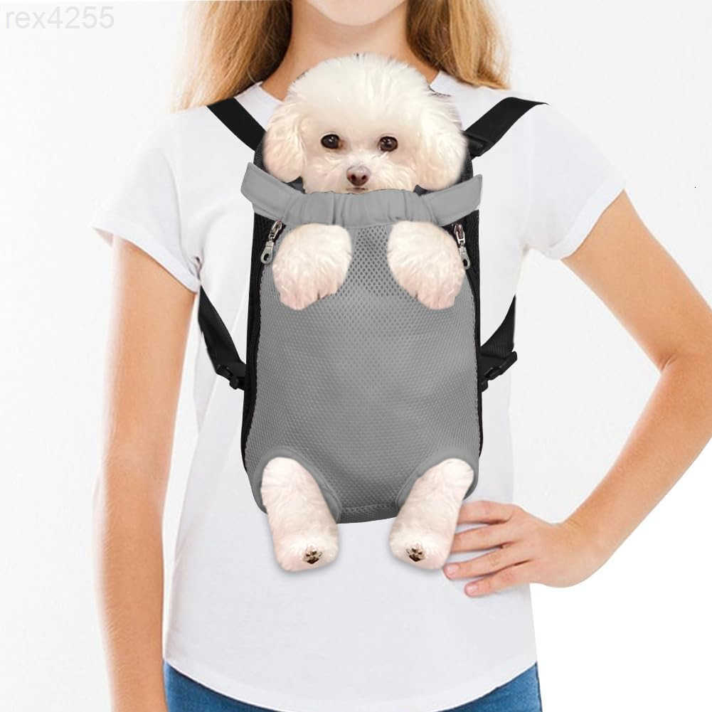 Dog Carrier Backpack Pet Legs Out Front Cat Travel Bag Adjustable Puppy Backpacks Carriers HandsFree for Small Medium Dogs Cats Hiking Traveling Campi