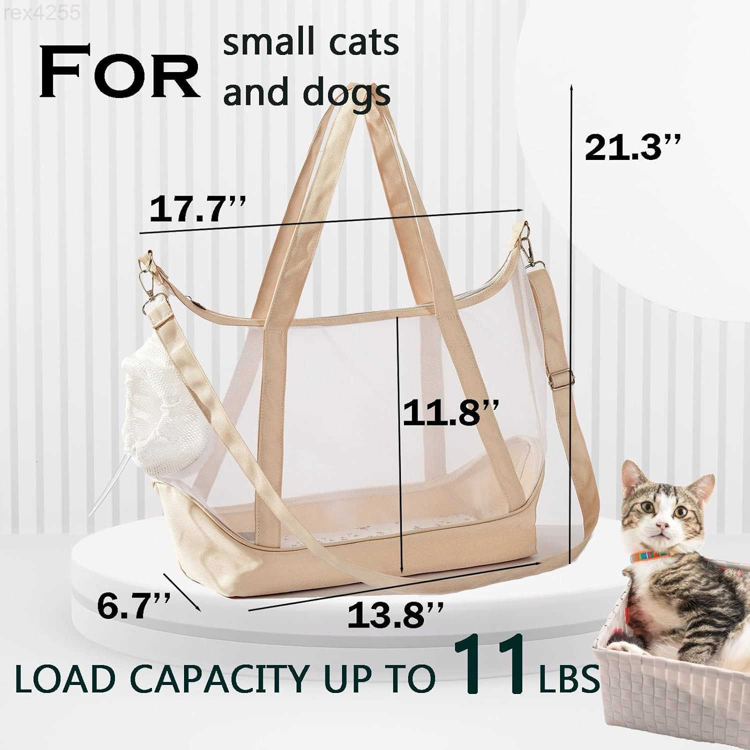 Cat Sling CarrierMesh Cat Carrier Pouch Lightweight Breathable Dog BagSoft Pet Purse Adjustable Window 2in1 Shoulder Strap for Small CatsDogs 311lbs B